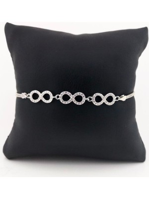 925 Gümüş Sonsuzluk 925 Ayar Gümüş Bileklik