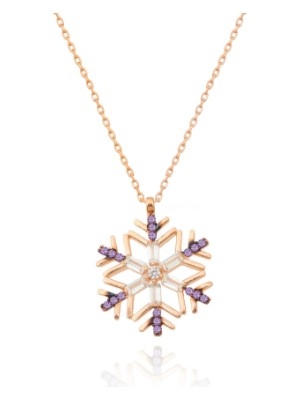 925 Gümüş Kar Tanesi 925 Ayar Gümüş Kolye