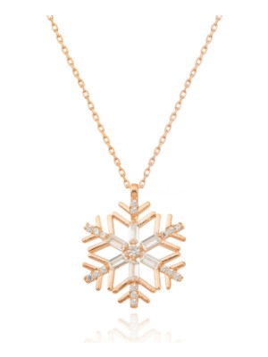 925 Gümüş Kar Tanesi 925 Ayar Gümüş Kolye