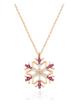 925 Gümüş Kar Tanesi 925 Ayar Gümüş Kolye