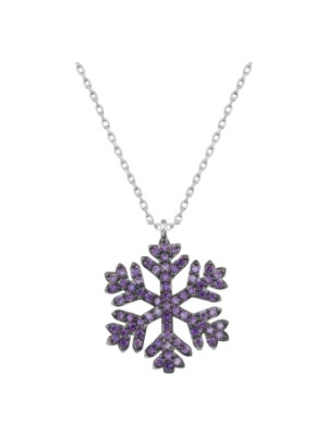 925 Gümüş Kar Tanesi 925 Ayar Gümüş Kolye