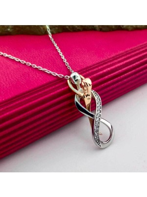 925 Gümüş Dans Eden Çift  925 Ayar Gümüş Kolye