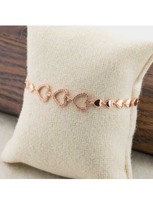 925 Gümüş Kalp 925 Ayar Gümüş Bileklik