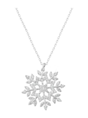 925 Gümüş Kar Tanesi 925 Ayar Gümüş Kolye
