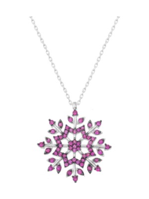 925 Gümüş Kar Tanesi 925 Ayar Gümüş Kolye