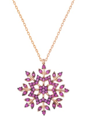 925 Gümüş Kar Tanesi 925 Ayar Gümüş Kolye