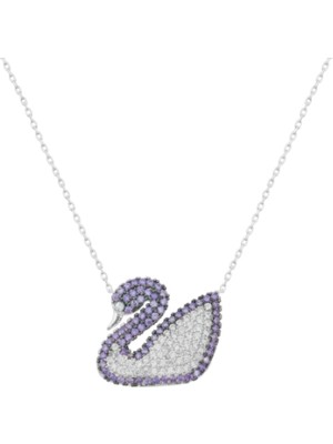 925 Gümüş Kuğu 925 Ayar Gümüş Kolye