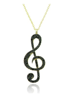 925 Gümüş Sol Anahtarı 925 Ayar Gümüş Kolye