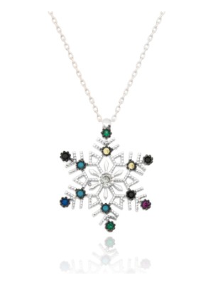 925 Gümüş Kar Tanesi 925 Ayar Gümüş Kolye