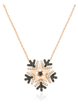 925 Gümüş Kar Tanesi 925 Ayar Gümüş Kolye