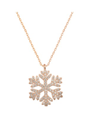 925 Gümüş Kar Tanesi 925 Ayar Gümüş Kolye