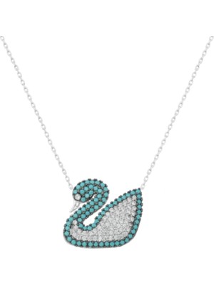 925 Gümüş Kuğu 925 Ayar Gümüş Kolye