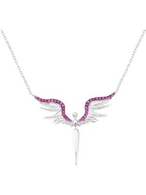 925 Gümüş Melek 925 Ayar Gümüş Kolye