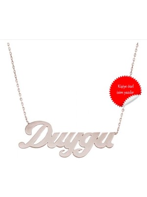 925 Gümüş Isim Yazılan 925 Ayar Gümüş Kolye