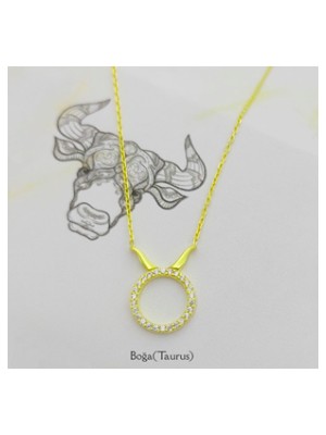 MONAROZA  Boğa Burcu 925 Ayar Gümüş Kolye