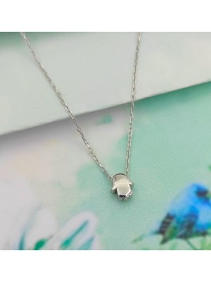 MONAROZA  Fatma Ana Eli 925 Ayar Gümüş Kolye