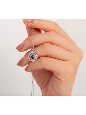 925 Gümüş 100 Dilde Seni Seviyorum Minimal  925 Ayar Gümüş