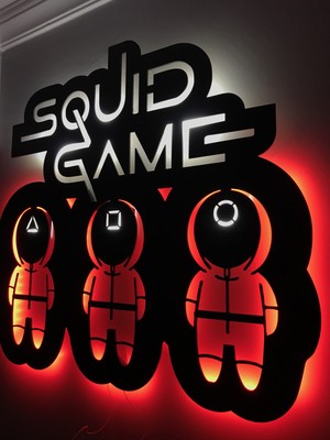 Duo Squid Game Askerler LED Işıklı Tablo