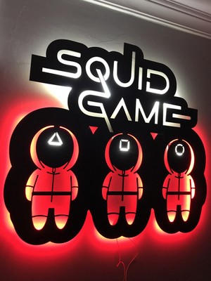 Duo Squid Game Askerler LED Işıklı Tablo