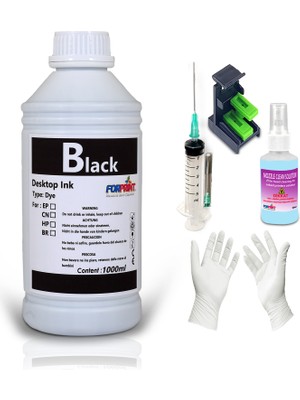 Forprint Canon Uyumlu Mürekkebi 1000 ml Siyah Renk