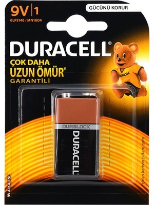 Duracell 9 Volt Alkalin Pil Taşınabilir Yüksek Performans ve Uzun Ömür Sunar