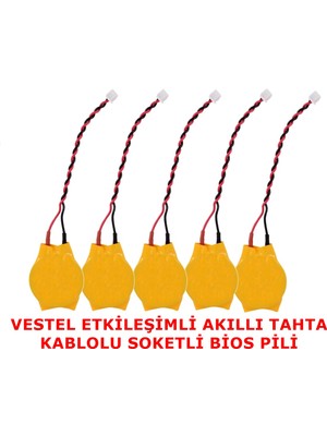 Westinghouse Vestel Etkileşimli Akıllı Tahta Kablolu Soketli Bios Pili 5 Adet