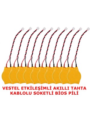Westinghouse Vestel Etkileşimli Akıllı Tahta Kablolu Soketli Bios Pili 10 Adet