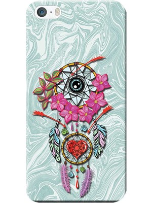 Hesaplı Dünya Apple iPhone 5/5S Kılıf Düş Kapanı Dreamcatcher Baskılı Esnek TPU Silikon