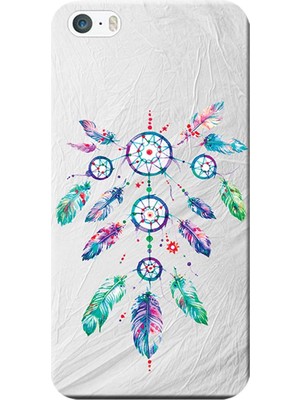 Hesaplı Dünya Apple iPhone 5/5S Kılıf Düş Kapanı Dreamcatcher Baskılı Esnek TPU Silikon