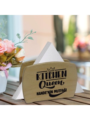 BK Kişiye Özel Isimli Lüks Ahşap Peçetelik-6