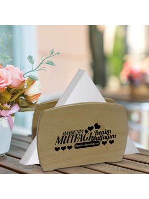 BK Kişiye Özel Isimli Lüks Ahşap Peçetelik-2