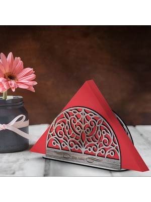 BK Kişiye Özel Ahşap Peçetelik - Model 5-7