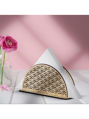 BK Kişiye Özel Ahşap Peçetelik - Model 3-1