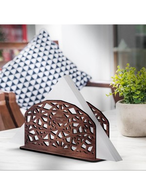 BK Kişiye Özel Ahşap Peçetelik - Model 4-8