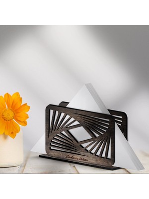 BK Kişiye Özel Ahşap Peçetelik - 1 - 3