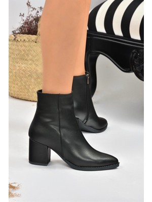 Fox Shoes Siyah Kalın Topuklu Kadın Bot L251089309