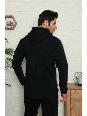 Birşen Tekstil Erkek Kapüşonlu Sweatshirt Eşofman Üstü