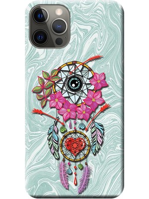 Hesaplı Dünya Apple iPhone 12 Pro Kılıf Düş Kapanı Dreamcatcher Baskılı Esnek TPU Silikon
