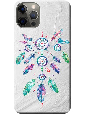 Hesaplı Dünya Apple iPhone 12 Pro Max Kılıf Düş Kapanı Dreamcatcher Baskılı Esnek TPU Silikon