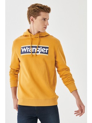 WRANGLER Erkek Regular Fit Normal Kesim %100 Pamuk Kapüşonlu Yaka Sweatshirt