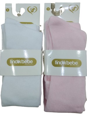 Fındık Bebe Yenidoğan Külotlu Bebe Çorabı 2li Set