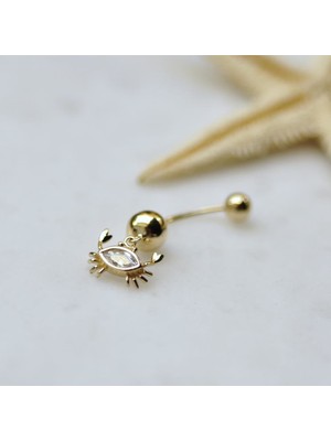 By Golden House Yengeç Göbek Piercing