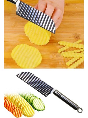 5dm Tırtıklı Patates Kesme Bıçağı - Şekilli Sebze ve Meyve Dilimleyici