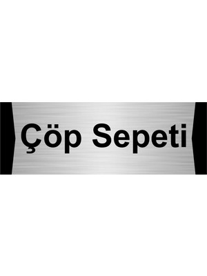 Özarslan Dizayn Çöp Sepeti 10X20CM Gümüş Renk Metal Yönlendirme Levhası