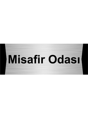 Özarslan Dizayn Misafir Odası 10X20CM Gümüş Renk Metal Yönlendirme Levhası