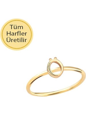 14 Ayar Altın Ö Harfli Yüzük