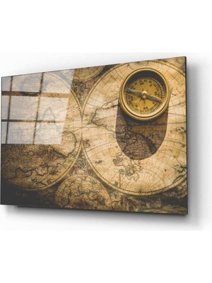 Aras Glass Art Harita Cam Tablo