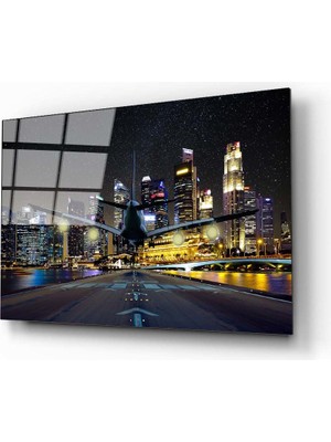 Aras Glass Art Uçak 2 Cam Tablo