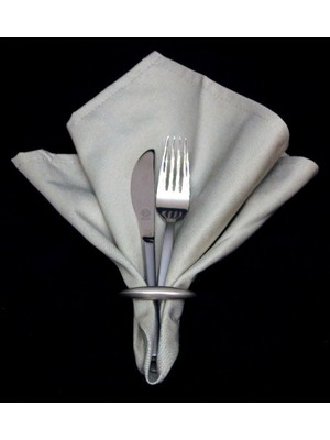 Peçetelik Sofra Yüzüğü Wishne Mat Gümüş 6 Adet 1 Paket