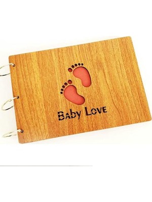 İtc Store Baby Love Ahşap Fotoğraf Albümü Dekoratif Hediyelik